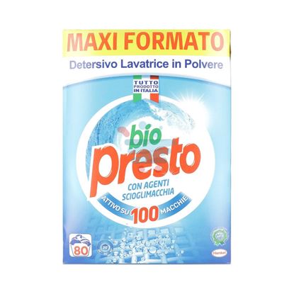 BIO PRESTO FUSTONE DETERSIVO LAVATRICE IN POLVERE 80 MISURINI