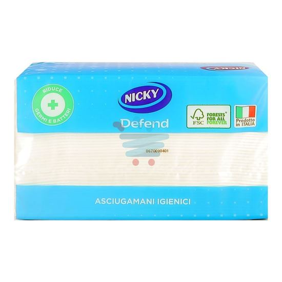 NICKY DEFEND ASCIUGAMANI IGIENICI CON ANTIBATTERICO 2 VELI 100 PZ