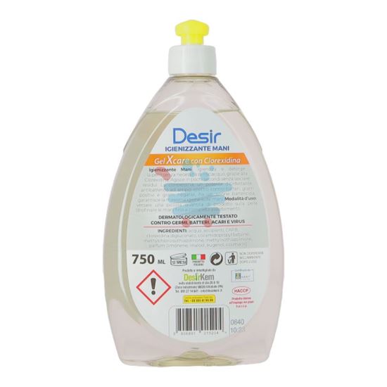 DESIR IGIENIZZANTE MANI GEL XCARE CON CLOREXIDINA 750ML