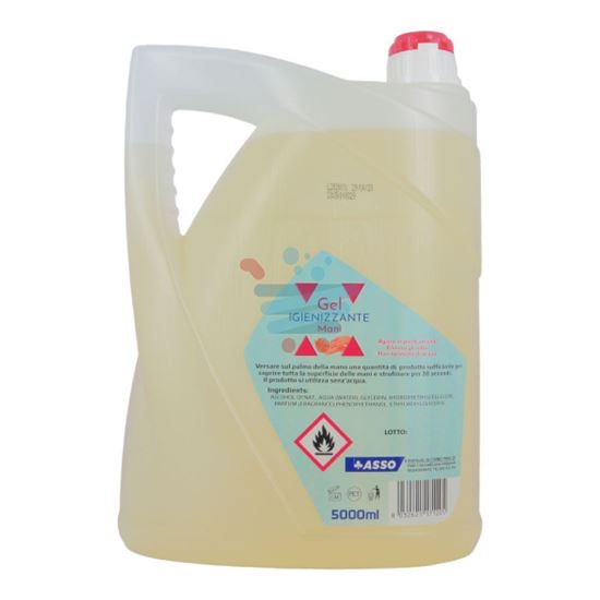 ASSO IGIENIZZANTE GEL MANI CON 70% DI ALCOOL 5 LT.