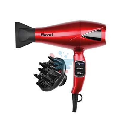 GIRMI ASCIUGACAPELLI PROFESSIONAL ROSSO 2100W