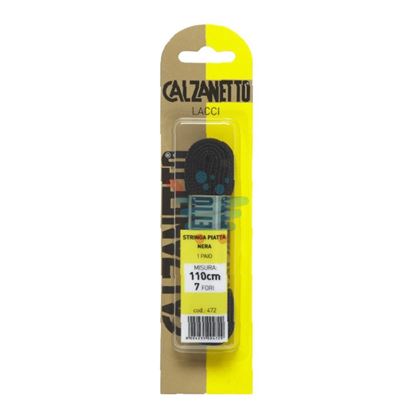 CALZANETTO LACCI PIATTI NERI 110CM