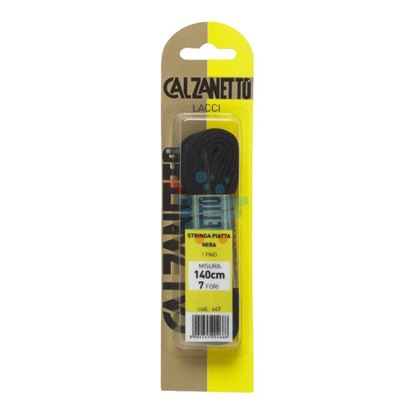 CALZANETTO LACCI PIATTI NERI 140CM