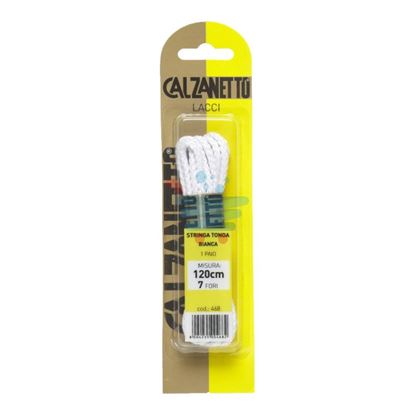 CALZANETTO LACCI TONDI BIANCHI 120CM