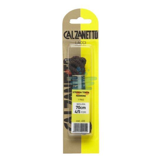 CALZANETTO LACCI TONDI MARRONI 1PAIO 70CM