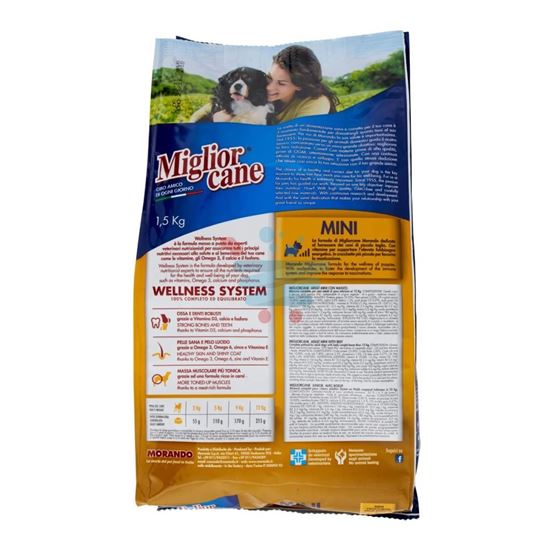 MIGLIOR CANE CROCCANTINI MINI MANZO SACCO 1,5KG