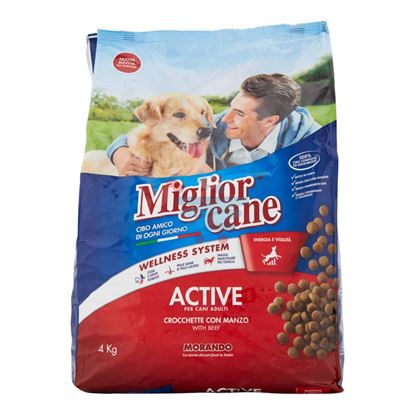 MIGLIOR CANE CROCCHETTE ACTIVE MANZO 4KG.