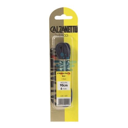 CALZANETTO STRINGA PIATTA 1 PAIO BLU 90CM