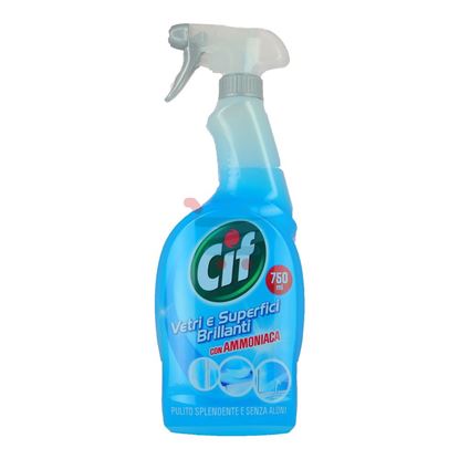 CIF VETRI E SUPERFICI BRILLANTI CON AMMONIACA 750ML