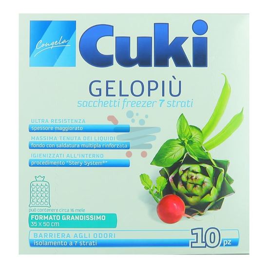 CUKI GELOPIÙ SACCHETTI FREEZER GRANDISSIMI 30X50CM 10 PEZZI