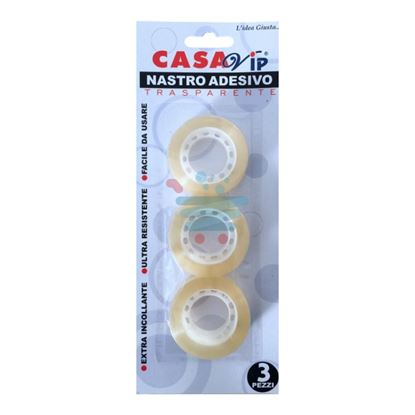 CASAVIP NASTRO ADESIVO TRASPARENTE 3PZ