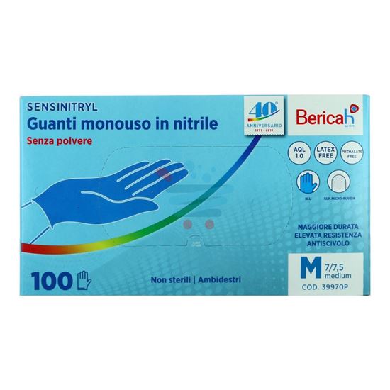 BERICAH SENSI NITRYL GUANTI NITRILE 100PZ M