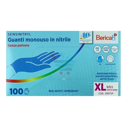 BERICAH SENSI NITRYL GUANTI NITRILE 100PZ XL