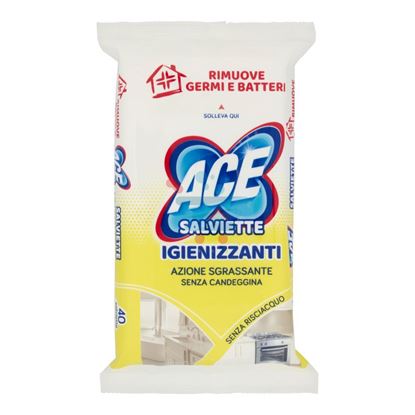 ACE SALVIETTE IGIENIZZANTI AZIONE SGRASSANTE 40 PEZZI