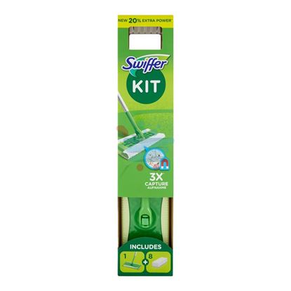 SWIFFER STARTER KIT PREASSEMBLATO  1 SCOPA + 8 PANNI