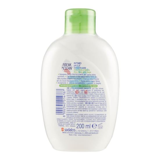 FRESH&CLEAN INTIMO PH 5.5 EXTRA FRESCO ALOE VERA E SALVIA 200 ML