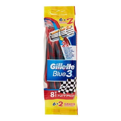 GILLETTE BLUE3 NITRO USA&GETTA 8 PEZZI