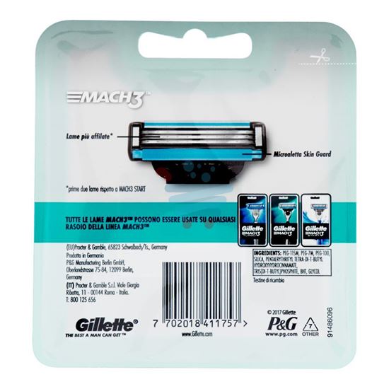 GILLETTE MACH3  RICARICA 5 PEZZI