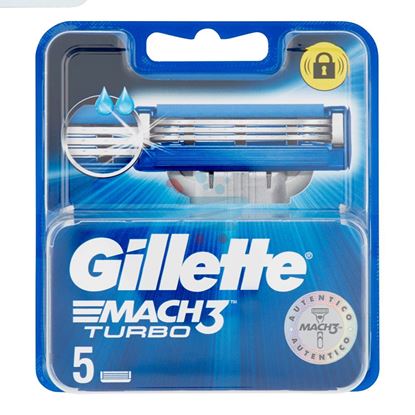 GILLETTE MACH3 TURBO RICARCA 5 PEZZI