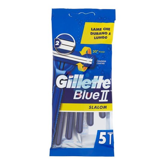 GILLETTE BLUE II SLALOM CON LAME CHE DURANO A LUNGO 5 PEZZI