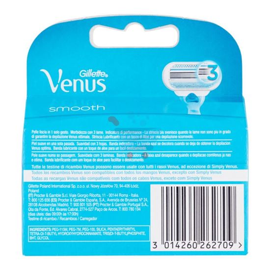 GILLETTE VENUS SMOOTH 4 RICAMBI