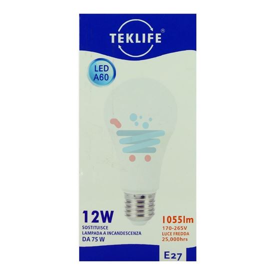 TEKLIFE LAMPADA LED SFERA 12W E27 LUCE FREDDA