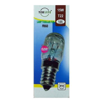 TEKLIFE LAMPADA TUBOLARE PER FRIGO 15W E14 CLEAR