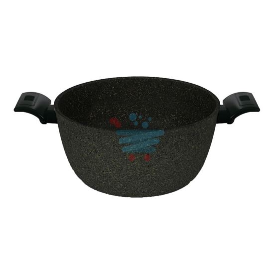 FLONAL CASSERUOLA GRANIT NERO 2 MANICI  28 CM