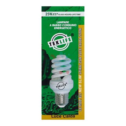 TEKLIFE LAMPADA A SPIRALE 25W E27 LUCE CALDA