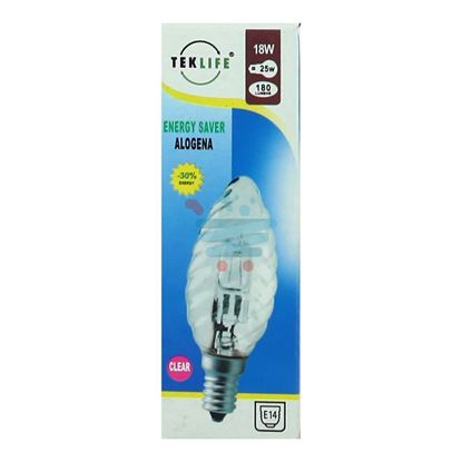 TEKLIFE LAMPADA A TORTIGLIONE ALOGENA E14 W18 CLEAR
