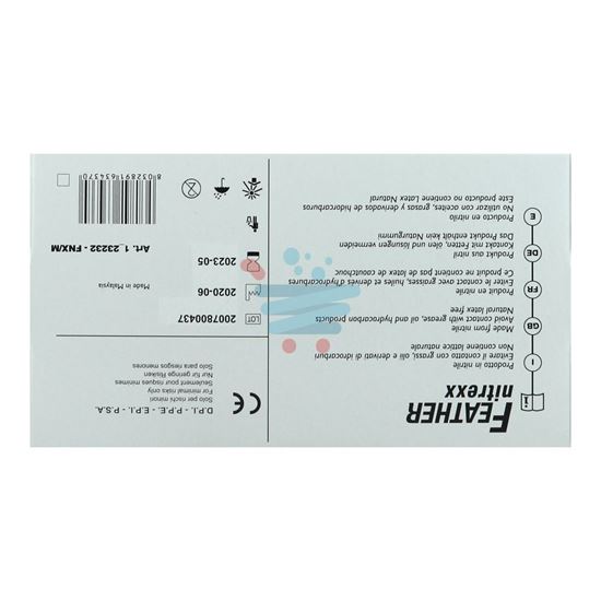 FEATHER GUANTI NITRILE SENZA POLVERE MISURA M 100 PEZZI