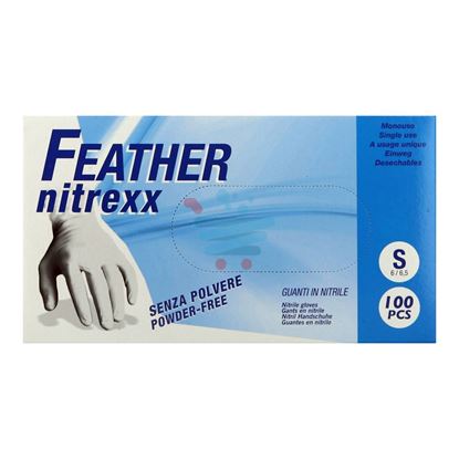 FEATHER GUANTI NITRILE SENZA POLVERE MISURA S 100 PEZZI