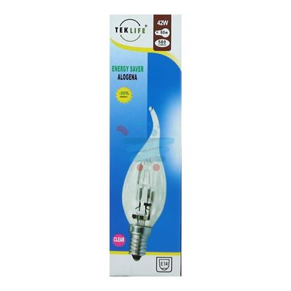 TEKLIFE LAMPADA ALOGENA COLPO DI VENTO 42W E14 CLEAR