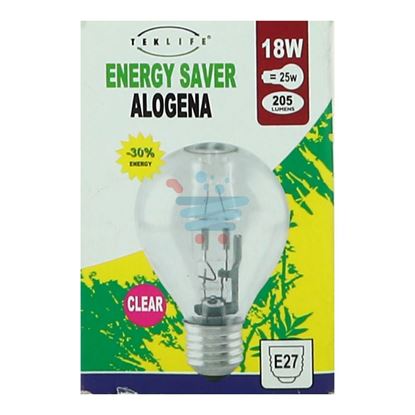 TEKLIFE LAMPADA A SFERA ALOGENA E27 W18	CLEAR