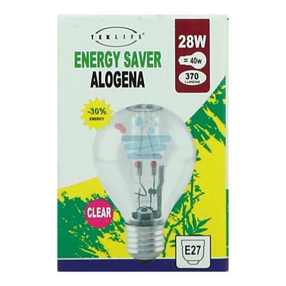 TEKLIFE LAMPADA A SFERA ALOGENA E27 W28 CLEAR