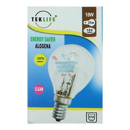 TEKLIFE LAMPADA A SFERA ALOGENA E14 W18 CLEAR