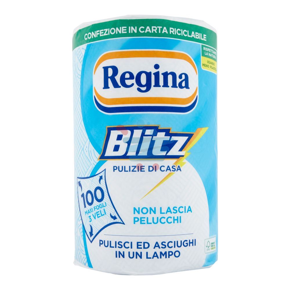 REGINA BLITZ CARTA CUCINA 3 VELI ROTOLO 100 STRAPPI