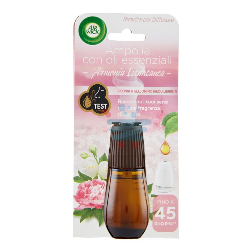 AIR WICK PEONIA & GELSOMINO RIEQUILIBRANTI RICARICA PER DIFFUSORE ARMONIA  ISTANTANEA 20 ML