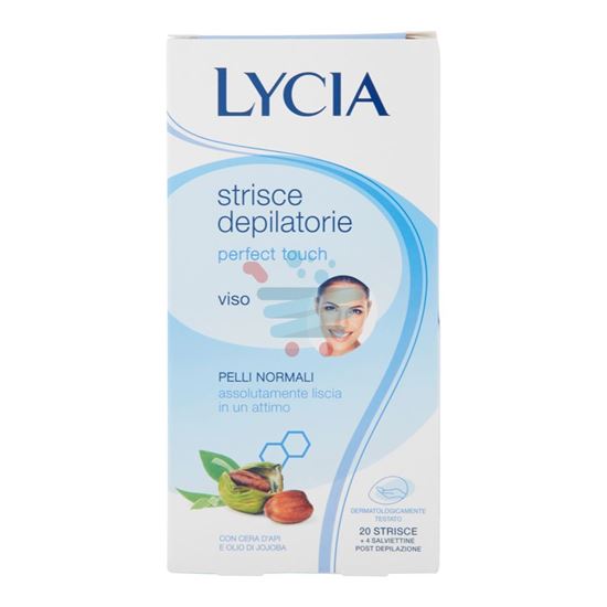 LYCIA PERFECT TOUCH STRISCE DEPILATORIE VISO PELLI NORMALI 20 STRISCE + 4 SALVIETTINE