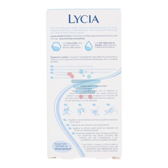 LYCIA PERFECT TOUCH STRISCE DEPILATORIE VISO PELLI NORMALI 20 STRISCE + 4 SALVIETTINE