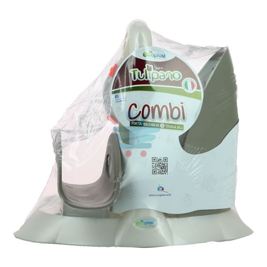 ECOPLAST PORTA TOVAGLIOLI COMBI MADREPERLA TORTORA