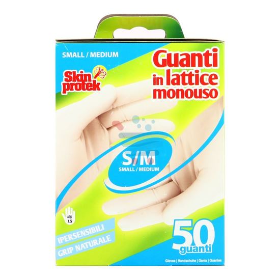 BERICAH GUANTI SKIN PROTEK LATTICE TALCATI MIS.S/M 50 PEZZI