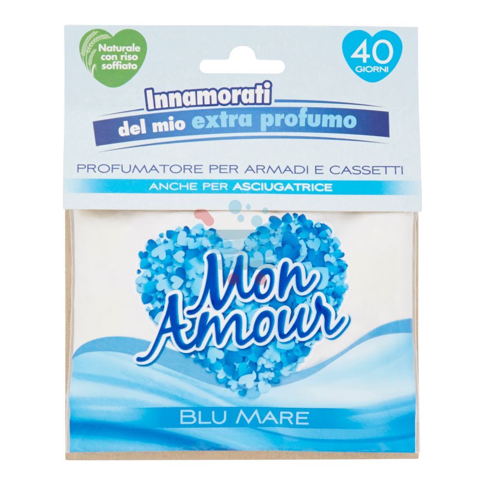 MON AMOUR PROFUMATORE PER ARMADI E CASSETTI BLU MARE 12 GR