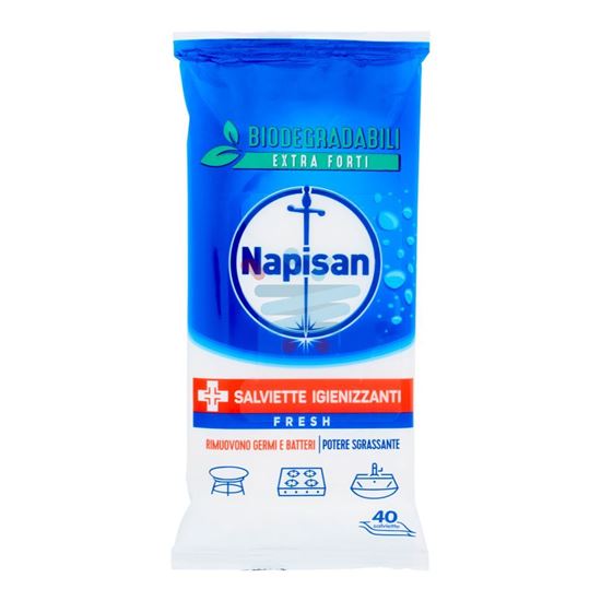 NAPISAN SALVIETTE IGIENIZZANTI BIODEGRADABILI FRESH 40PZ.