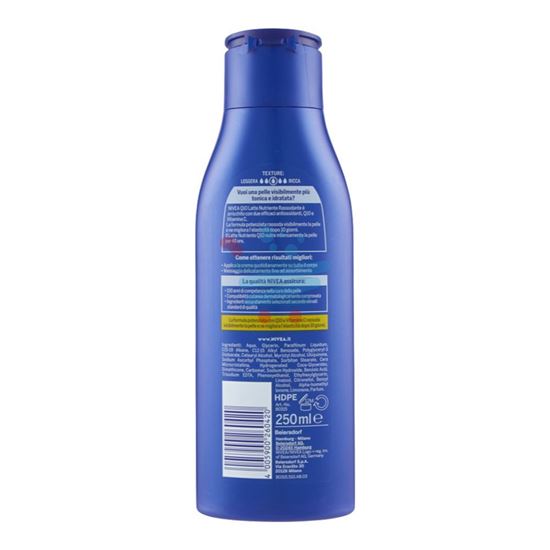 NIVEA LATTE NUTRIENTE RASSODANTE Q10 + VITAMINA C 250 ML