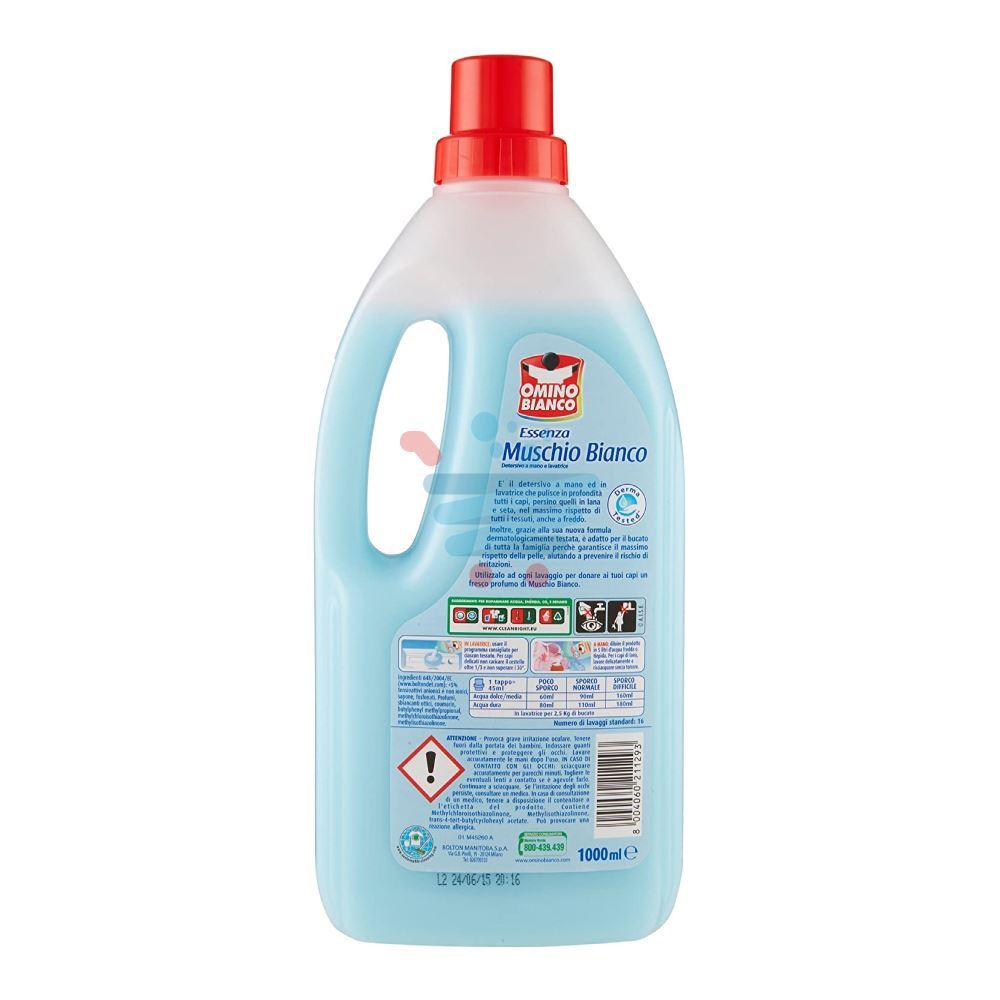 OMINO BIANCO DETERSIVO LAVATRICE LIQUIDO MUSCHIO BIANCO 1000 ML