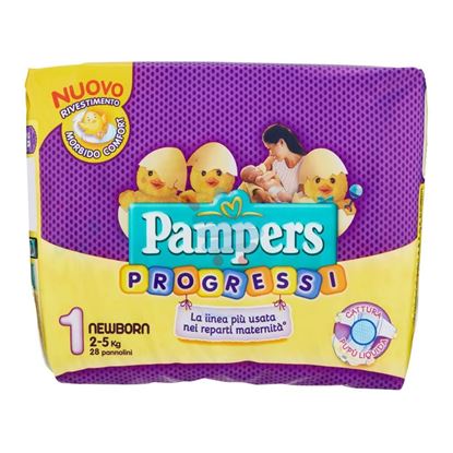 PAMPERS PROGRESSI NEWBORN 2-5KG 28 PEZZI