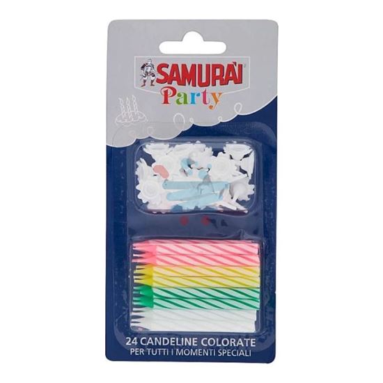 SAMURAI PARTY CANDELINE BUON COMPLEANNO 24PZ