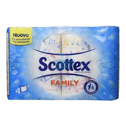 SCOTTEX CARTA CUCINA CARTASPUGNA 4 ROTOLI