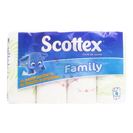 SCOTTEX CARTA CUCINA CARTASPUGNA 4 ROTOLI